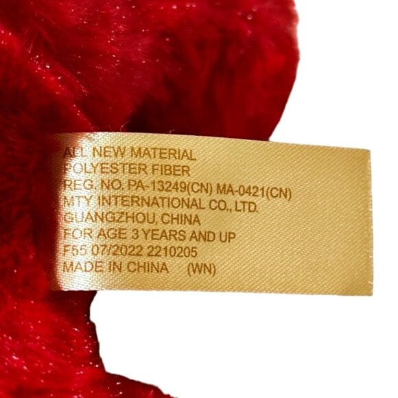 Red Winged Devil Dragon Plush Valentine Stuffed Animal MTY Heart's on Fire 11" - Picture 6 of 7